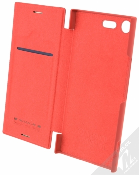 Nillkin Qin flipové pouzdro pro Sony Xperia XZ Premium červená (red) otevřené