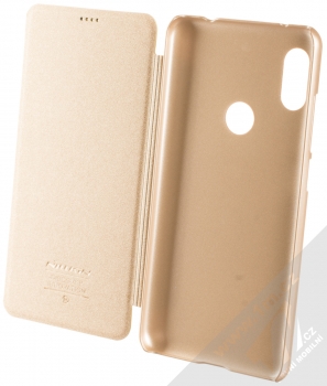 Nillkin Sparkle flipové pouzdro pro Xiaomi Redmi Note 6 Pro béžová (champagne gold) otevřené