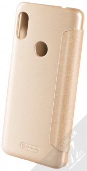 Nillkin Sparkle flipové pouzdro pro Xiaomi Redmi Note 6 Pro béžová (champagne gold) zezadu