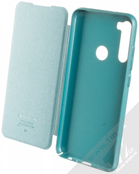Nillkin Sparkle flipové pouzdro pro Xiaomi Redmi Note 8 modrá (ocean blue) otevřené