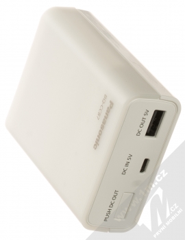 Panasonic BQ-CC87E nabíječka pro 4 nabíjecí baterie AA HR6, AAA HR03, powerbanka 2000mAh AA / 1000mAh AAA a 4ks nabíjecí tužkové baterie AA HR6 2000mAh bílá (white) zboku vstupy a výstupy