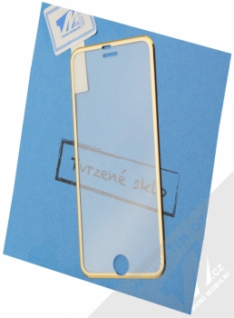 Remax Honor Glass ochranné tvrzené sklo s rámečkem z titanu pro Apple iPhone 6, iPhone 6S zlatá (gold)
