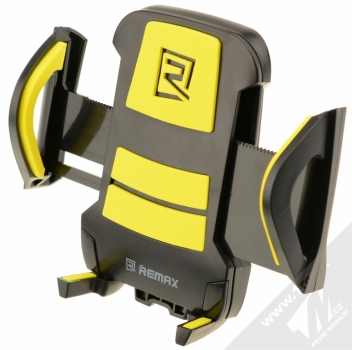 Remax RM-C04 univerzální držák do auta s přísavkou pro mobilní telefon, mobil, smartphone černo žlutá (black yellow) vanička zepředu