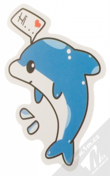 Samolepka Zdravící delfín modrý 1