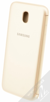 Samsung EF-WJ730CF Wallet Cover originální flipové pouzdro pro Samsung Galaxy J7 (2017) zlatá (gold) zezadu