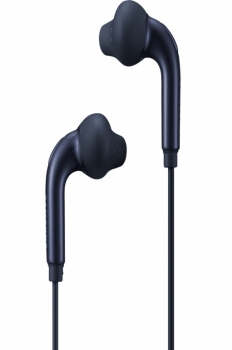 Samsung EO-EG920BB originální stereo headset s tlačítkem a konektorem Jack 3,5mm černo modrá (black) detail sluchátek zboku
