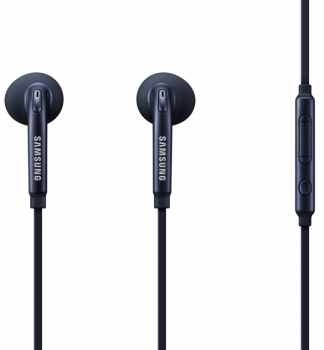 Samsung EO-EG920BB originální stereo headset s tlačítkem a konektorem Jack 3,5mm černo modrá (black) detail