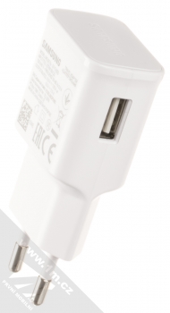 Samsung EP-TA200EWE originální nabíječka s USB výstupem a Samsung EP-DG970BWE originální USB kabel s USB Type-C konektorem bílá (white) nabíječka USB výstup