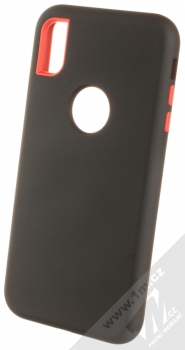 Sligo Defender Solid odolný ochranný kryt pro Apple iPhone XS Max černá červená (black red)