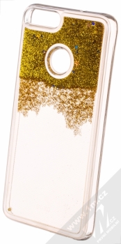 Sligo Liquid Glitter Full ochranný kryt s přesýpacím efektem třpytek pro Huawei P Smart zlatá (gold) animace 1