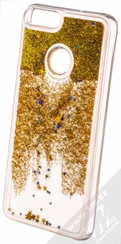 Sligo Liquid Glitter Full ochranný kryt s přesýpacím efektem třpytek pro Huawei P Smart zlatá (gold) animace 2