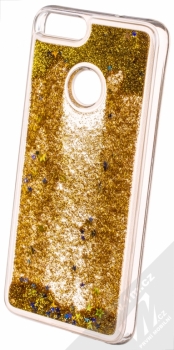 Sligo Liquid Glitter Full ochranný kryt s přesýpacím efektem třpytek pro Huawei P Smart zlatá (gold) animace 3