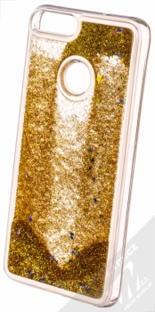 Sligo Liquid Glitter Full ochranný kryt s přesýpacím efektem třpytek pro Huawei P Smart zlatá (gold) animace 4