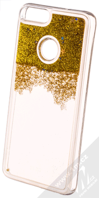 Sligo Liquid Glitter Full ochranný kryt s přesýpacím efektem třpytek pro Huawei P Smart zlatá (gold)