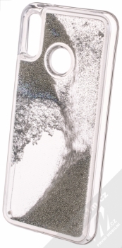 Sligo Liquid Pearl Full ochranný kryt s přesýpacím efektem třpytek pro Huawei P20 Lite stříbrná (silver) animace 2