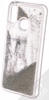 Sligo Liquid Pearl Full ochranný kryt s přesýpacím efektem třpytek pro Huawei P20 Lite stříbrná (silver) animace 3