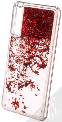 Sligo Liquid Sparkle Full ochranný kryt s přesýpacím efektem třpytek pro Samsung Galaxy A7 (2018) červená (red)