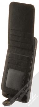 Sligo Pocket ochranný kryt s kapsičkami pro Apple iPhone XS Max černá (black) otevřené