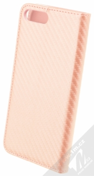 Sligo Smart Carbon flipové pouzdro pro Apple iPhone 7 Plus růžově zlatá (rose gold) zezadu