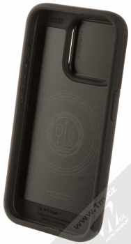 Spigen Optik Armor Mag MagSafe odolný ochranný kryt pro Apple iPhone 15 Pro černá (black) zepředu