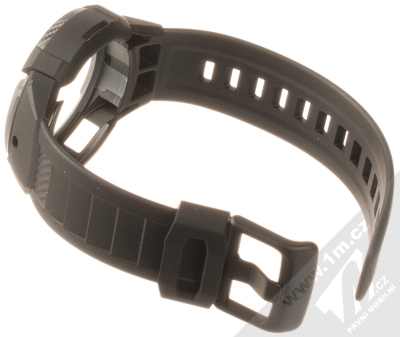 Spigen Rugged Armor Pro odolný ochranný kryt pro Samsung Galaxy Watch4 40mm, Galaxy Watch5 40mm tmavě šedá (charcoal gray) rozepnuté zezadu