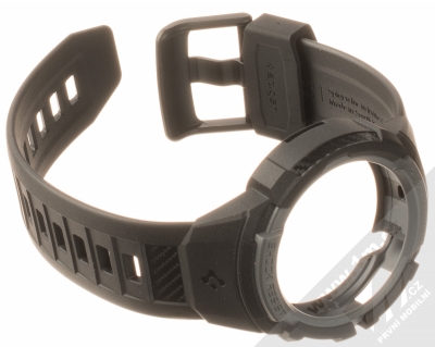 Spigen Rugged Armor Pro odolný ochranný kryt pro Samsung Galaxy Watch4 40mm, Galaxy Watch5 40mm tmavě šedá (charcoal gray) rozepnuté