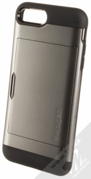 Spigen Slim Armor CS odolný ochranný kryt s kapsičkou pro Apple iPhone 7 Plus, iPhone 8 Plus kovově šedá (gunmetal)