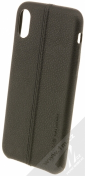 USAMS Joe kožený ochranný kryt pro Apple iPhone X černá (black)