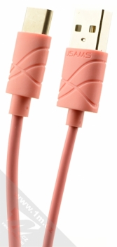USAMS U-Gee USB kabel s USB Type-C konektorem pro mobilní telefon, mobil, smartphone, tablet růžová (pink)