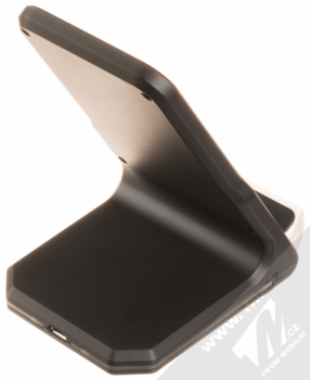 USAMS Zino Wireless Fast Charging Pad stojánek rychlého bezdrátového Qi nabíjení černá (black) zezadu