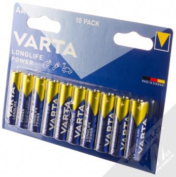 Varta Longlife Power tužkové baterie AA LR6 10ks modrá žlutá (blue yellow) krabička