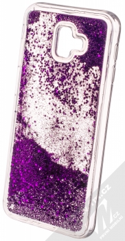 Vennus Liquid Pearl ochranný kryt s přesýpacím efektem třpytek pro Samsung Galaxy J6 Plus (2018) fialová (violet) animace 4