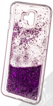 Vennus Liquid Pearl ochranný kryt s přesýpacím efektem třpytek pro Samsung Galaxy J6 Plus (2018) fialová (violet) zepředu