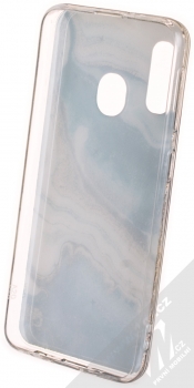 Vennus Stone Case ochranný kryt pro Samsung Galaxy A20e modrý achát (blue agate) zepředu