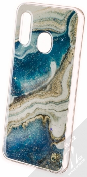 Vennus Stone Case ochranný kryt pro Samsung Galaxy A20e modrý achát (blue agate)