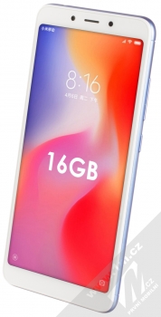 Xiaomi Redmi 6A 2GB/16GB Global Version CZ LTE modrá (blue) šikmo zepředu