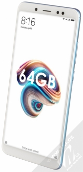 XIAOMI REDMI NOTE 5 4GB/64GB Global Version CZ LTE modrá (blue) šikmo zepředu