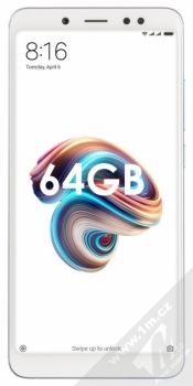 XIAOMI REDMI NOTE 5 4GB/64GB Global Version CZ LTE modrá (blue) zepředu