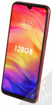 Xiaomi Redmi Note 7 4GB/128GB červená (nebula red) šikmo zepředu
