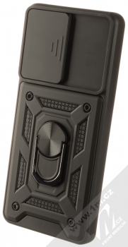 1Mcz Armor CamShield odolný ochranný kryt s držákem na prst pro Samsung Galaxy S21 Ultra černá (black)