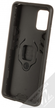 1Mcz Armor Ring odolný ochranný kryt s držákem na prst pro Samsung Galaxy A51 černá (black) zepředu