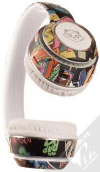 1Mcz CA-036 Skater Leopard Bluetooth stereo sluchátka bílá (white) zezdola