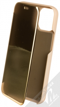 1Mcz Clear View flipové pouzdro pro Apple iPhone 12 mini zlatá (gold)