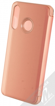 1Mcz Clear View flipové pouzdro pro Huawei P30 Lite růžová (pink) zezadu