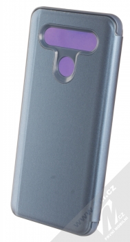 1Mcz Clear View flipové pouzdro pro LG K41s, LG K51s modrá (blue) zezadu