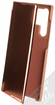 1Mcz Clear View flipové pouzdro pro Samsung Galaxy S22 Ultra 5G růžová (pink)
