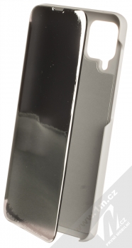 1Mcz Clear View flipové pouzdro pro Samsung Galaxy A12, Galaxy M12 stříbrná (silver)