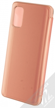 1Mcz Clear View flipové pouzdro pro Samsung Galaxy A41 růžová (pink) zezadu