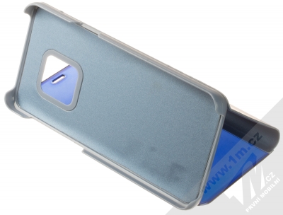1Mcz Clear View Square flipové pouzdro pro Samsung Galaxy S9 modrá (blue) stojánek