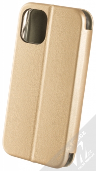 1Mcz Elegance Book flipové pouzdro pro Apple iPhone 12 mini zlatá (gold) zezadu